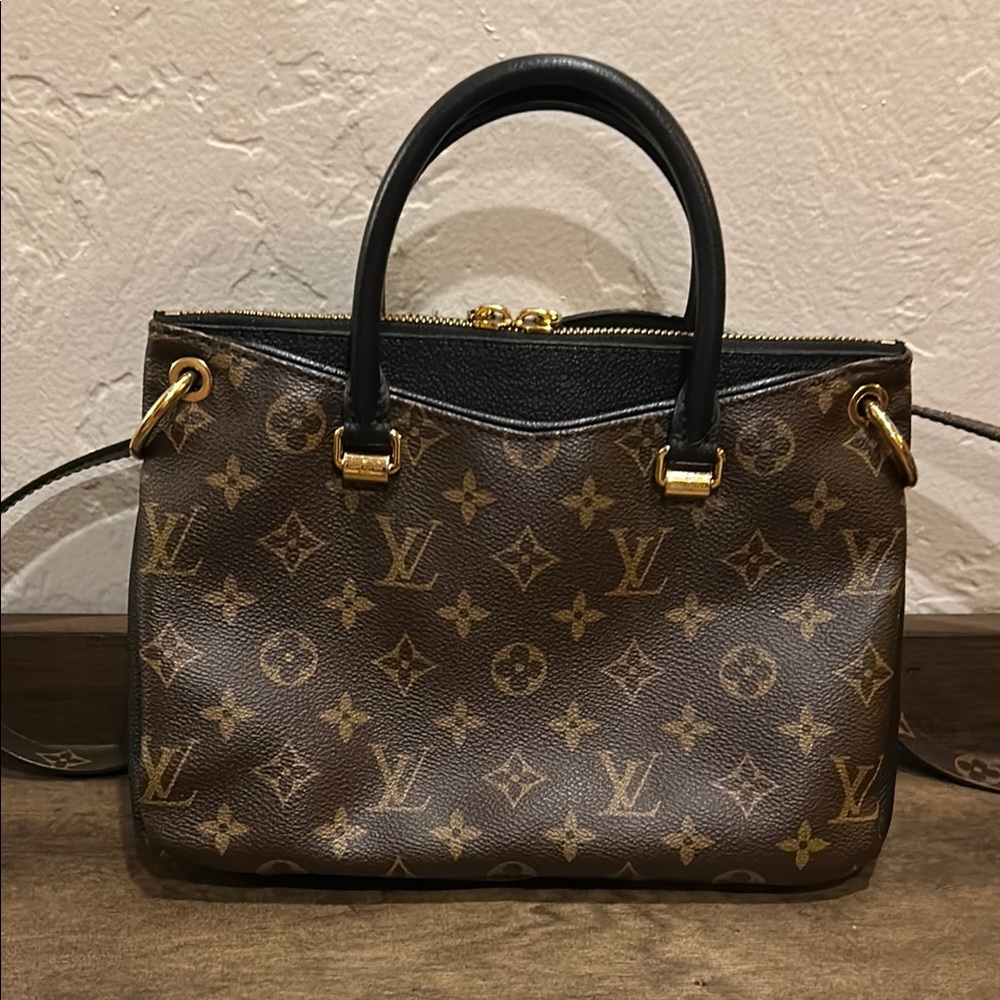 Louis Vuitton Brown and Black Satchel